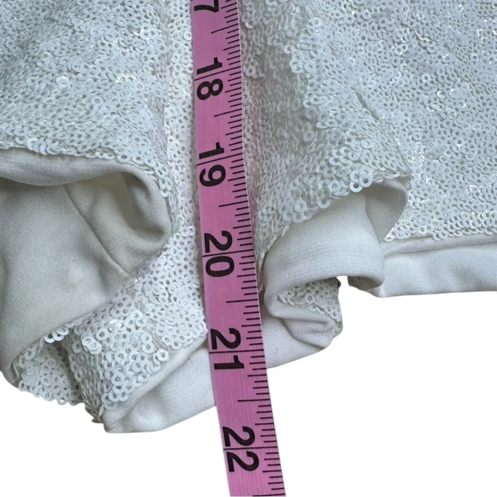 DRESS THE POPULATION White Sequined Romper Size M - Image 7