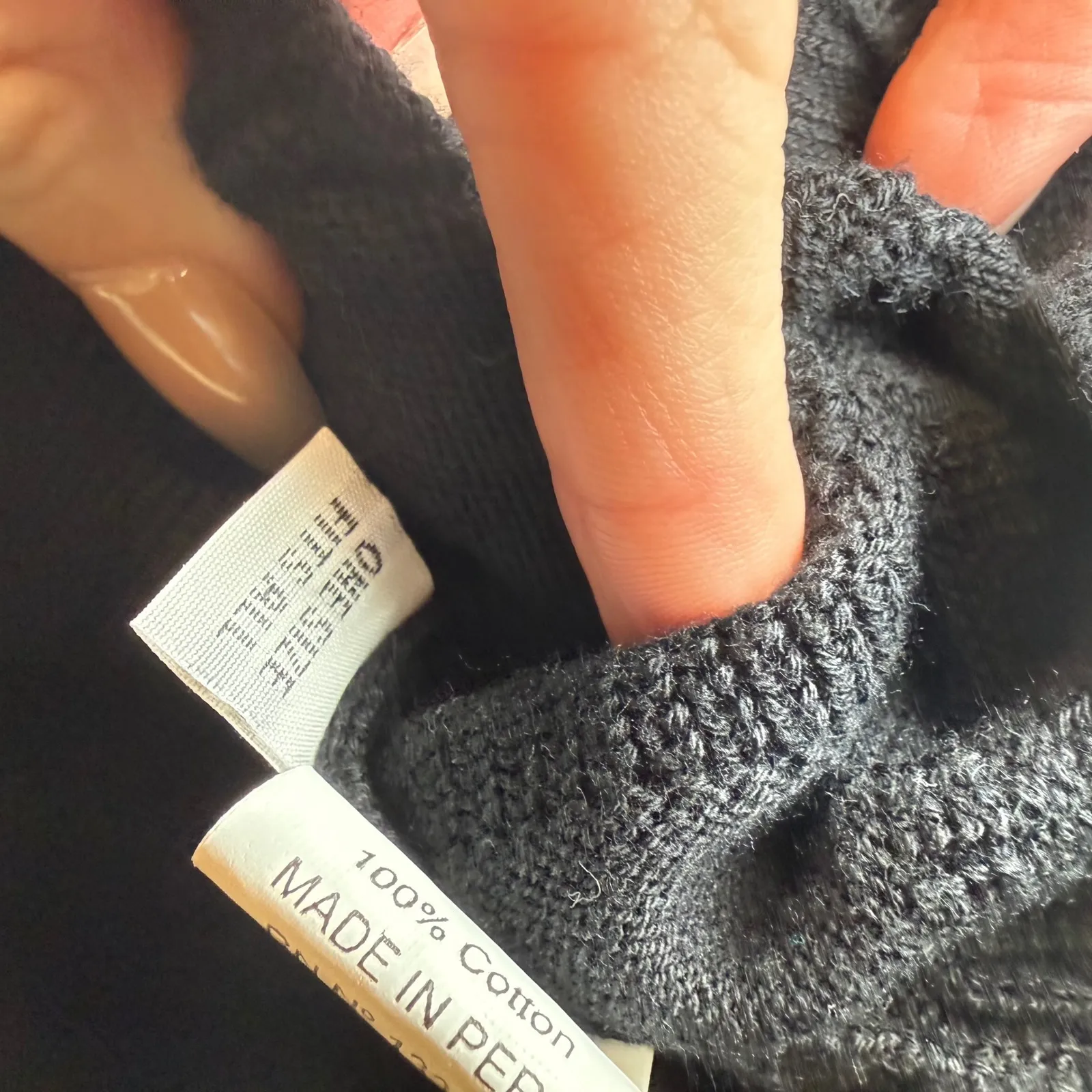 PLANET BY LAUREN G Black Textured Knit Oversized Cardigan Sweater OS Size undefined - Image 14