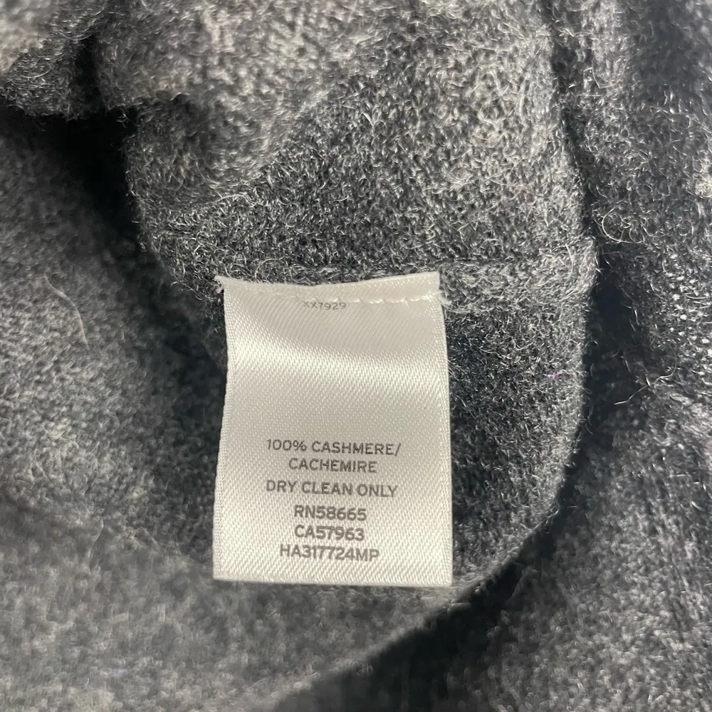 Halogen Gray 100% Cashmere Knit Long Sleeve‎ Pullover Sweater - Image 3