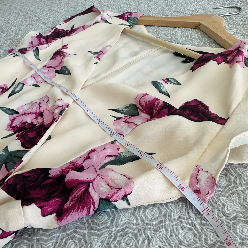 Lulu’s French Countryside Blush Floral Print High Low Hem Midi Dress Size S - Image 11