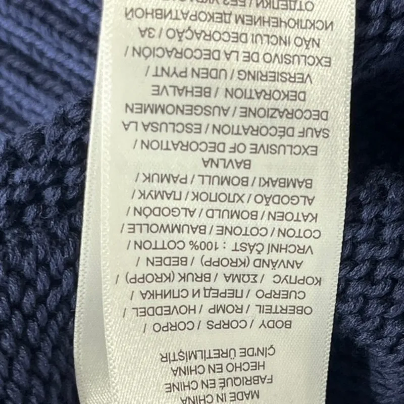 POLO Ralph Lauren Blue Knitted Crew Neck Long Sleeve Pullover Sweater Top Size L - Image 5