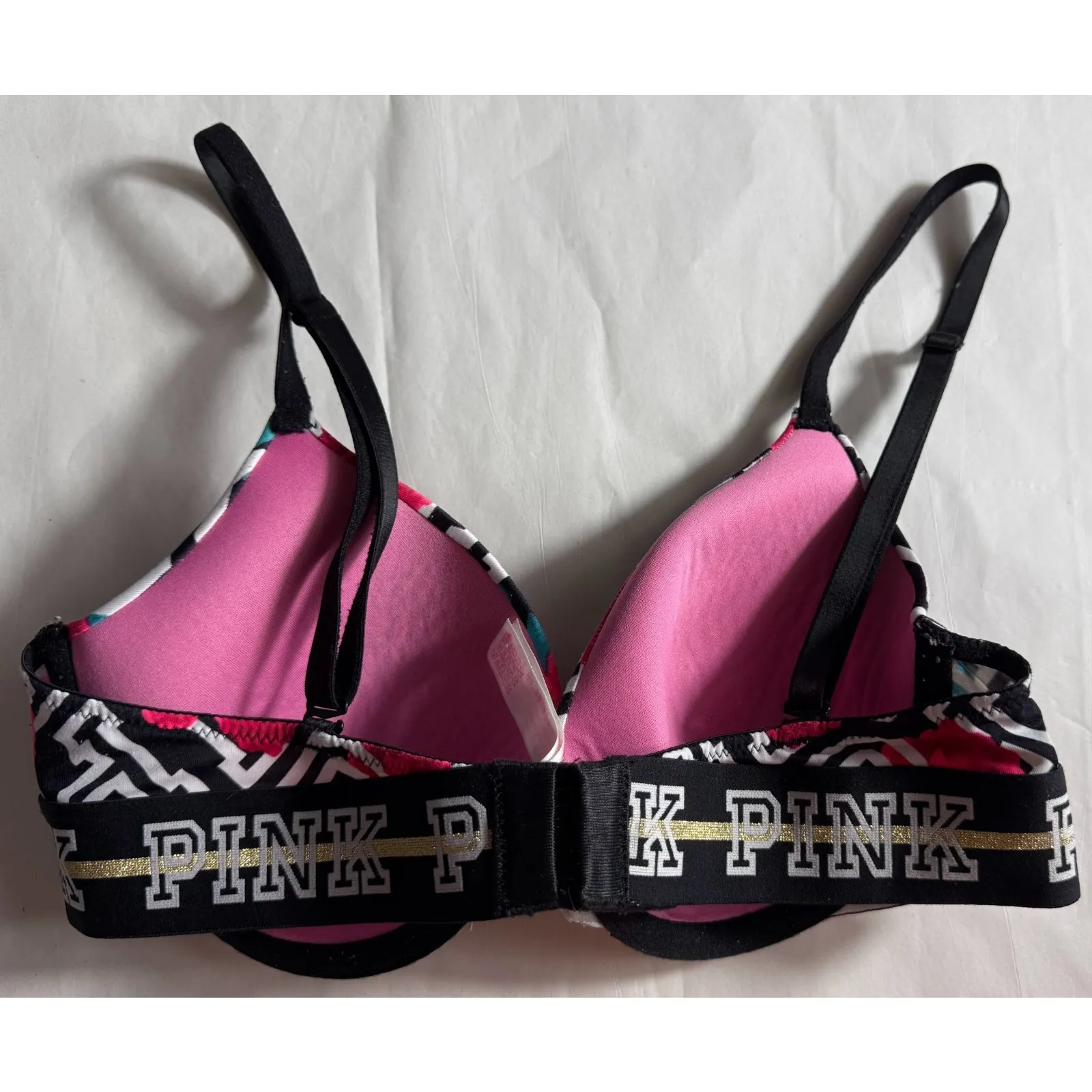 Victoria’s Secret Wear Everywhere Push-up Bra Icon Rose Print 32C - Image 4