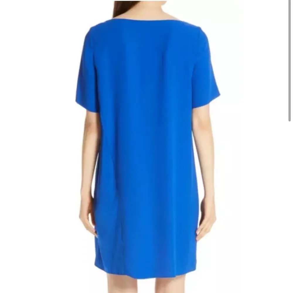 Eileen Fisher Bateau Neck Tunic Royal Blue Signature Knit Jersey Medium - Image 2