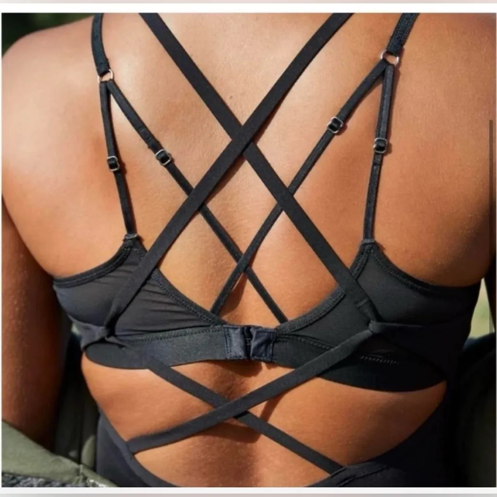 Aerie OFFLINE Real Me One Piece Black jumpsuit size XL - Image 2