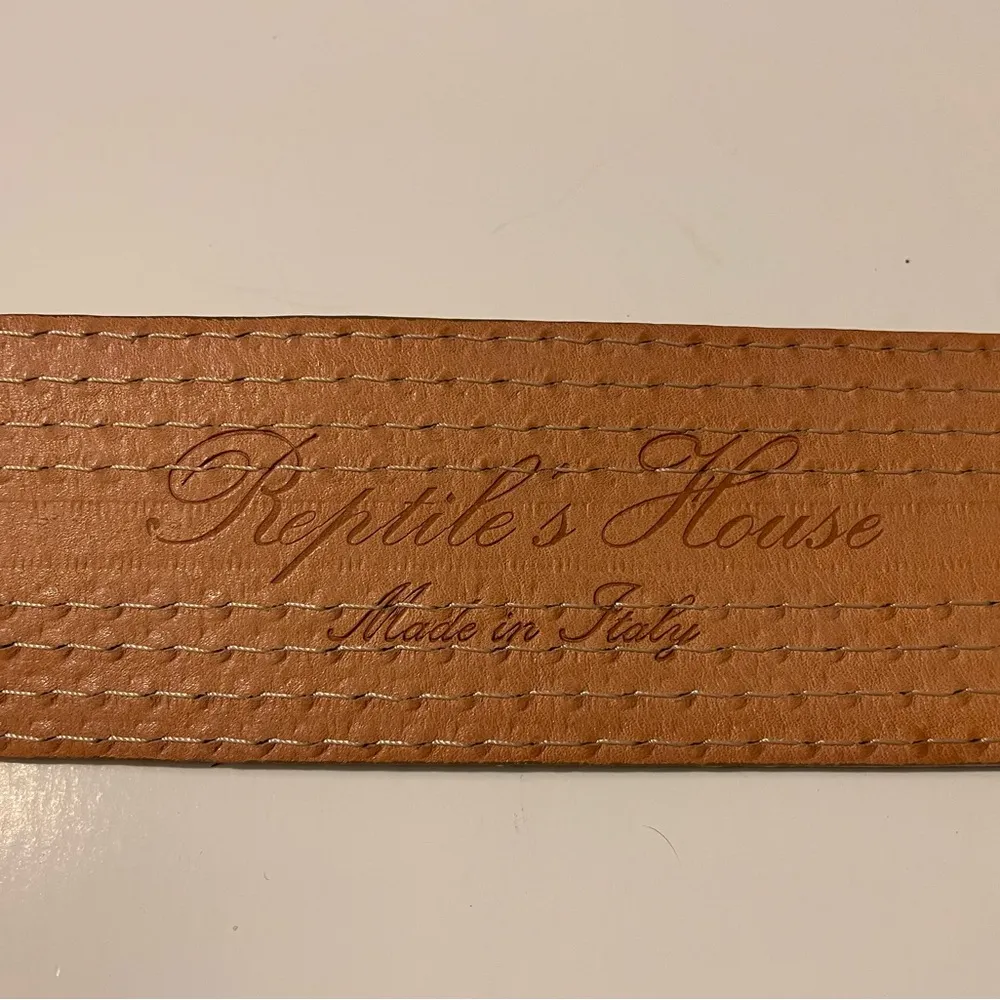 Reptile’s House Milano Women Vintage Gold Genuine Python Leather Belt - Image 5