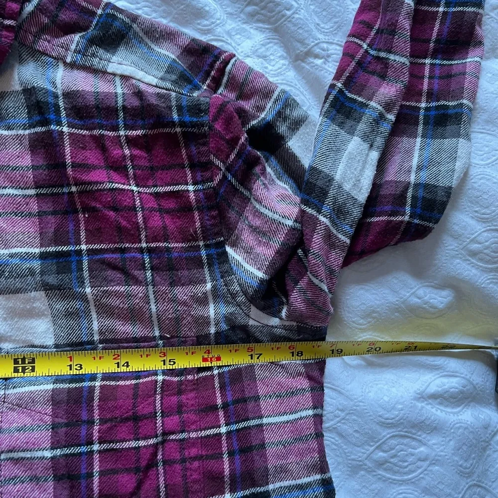 American Eagle super soft plaid button up shirt - Image 2