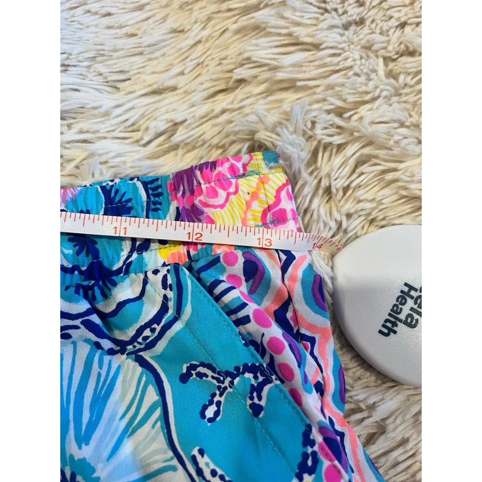 Lilly Pulitzer  Shorts Small Pull On Drawstring EUC Viscose Polyester Trim Detail - Image 4