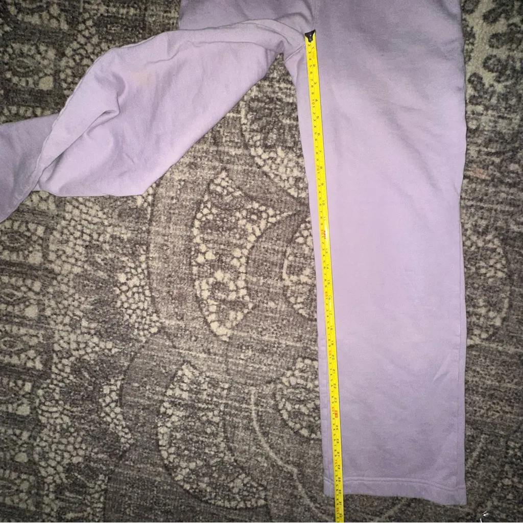 TNA ARITZIA Women’s Sz XS Lavender Purple Cozy Fleece Boyfriend Wide Sweatpants - Image 9