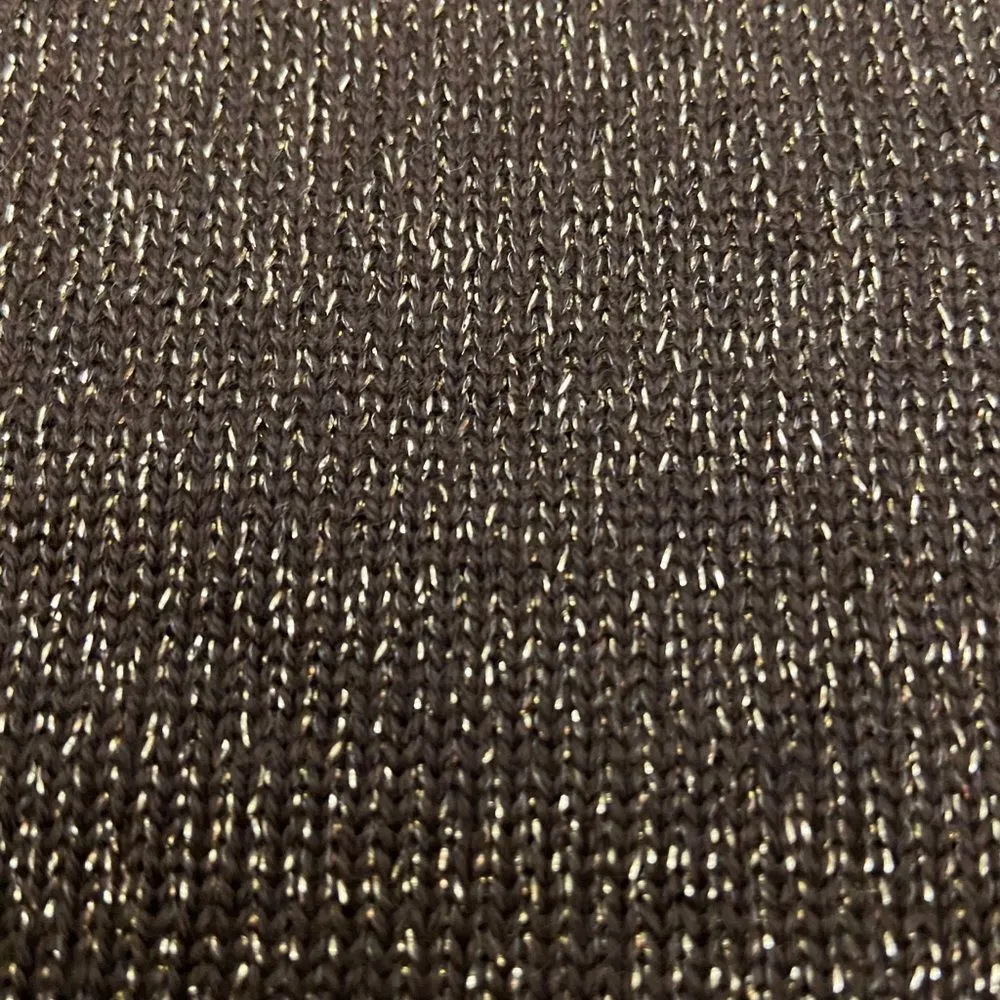 Vintage Terry Lewis Classic Luxuries Brown Metallic Wool Blend V - Image 7