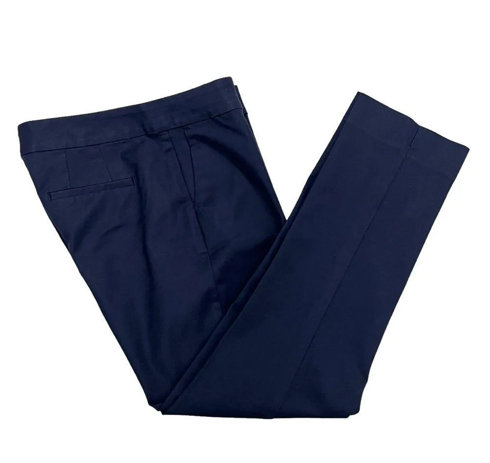 Boden Richmond Trouser Pant Straight Leg Stretch Navy Blue Size 8 - Image 6