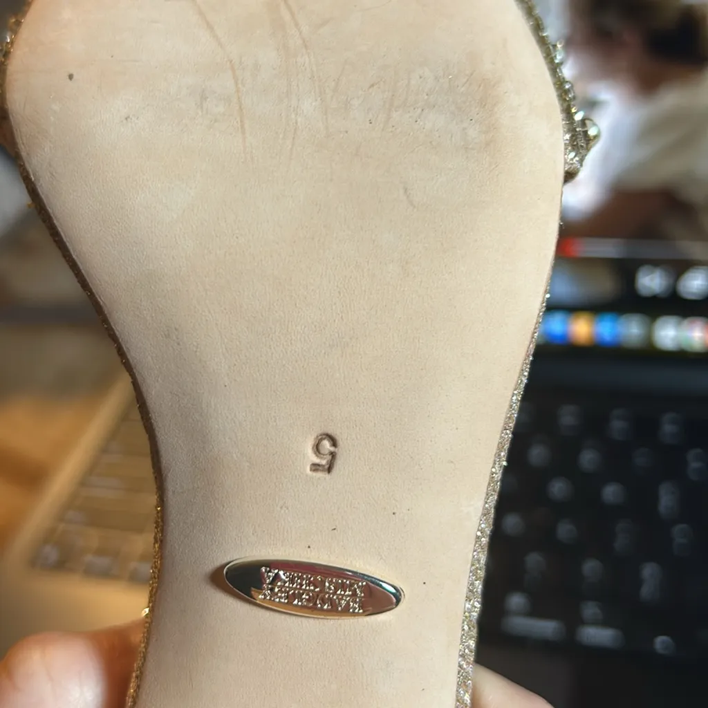 Nwot Badgley Mischka 'Kameryn' Open-toe Block Heels in pale gold size 5 - Image 10