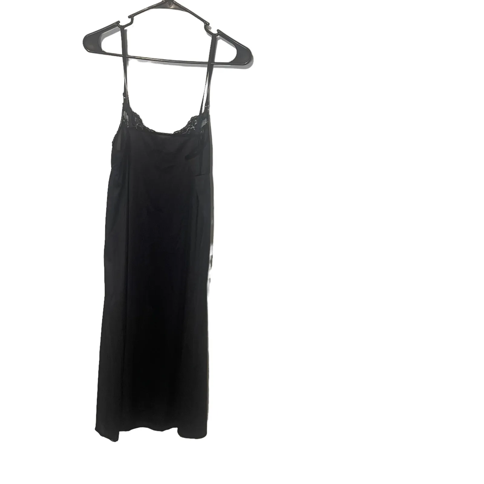 Vassarette Vintage 90s Women's Size 36 Small Black Lace Slip Dress - Image 4