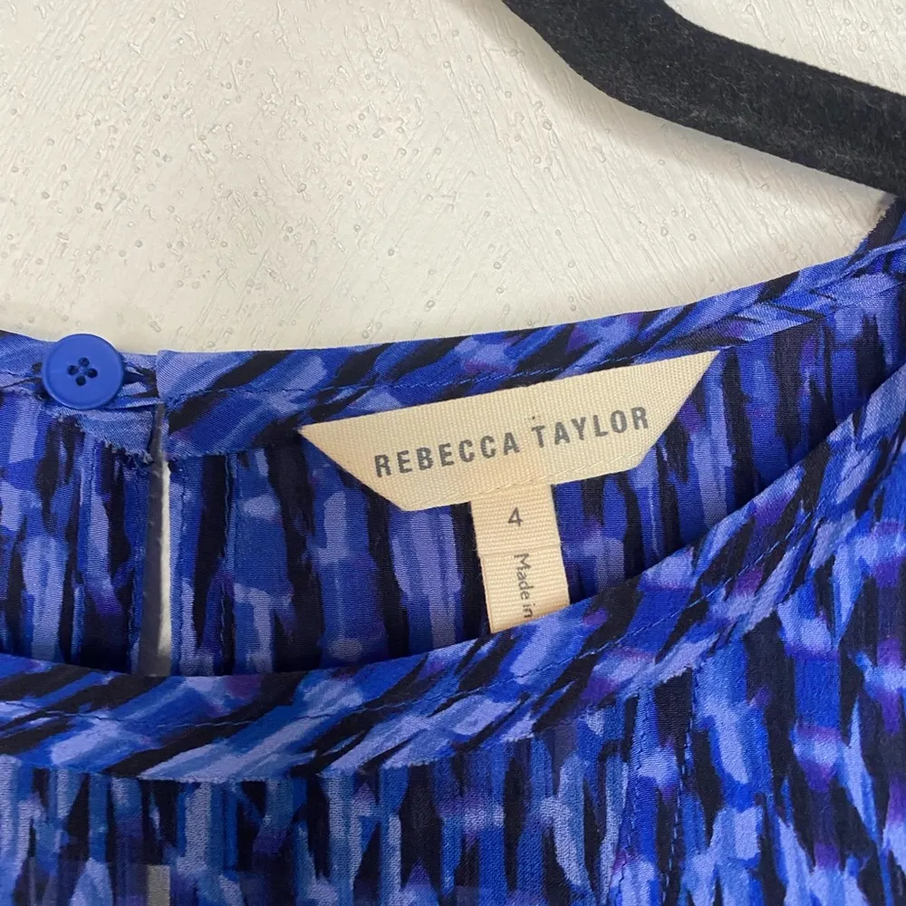 Rebecca Taylor Charlie blue silk blouse size 4 - Image 4