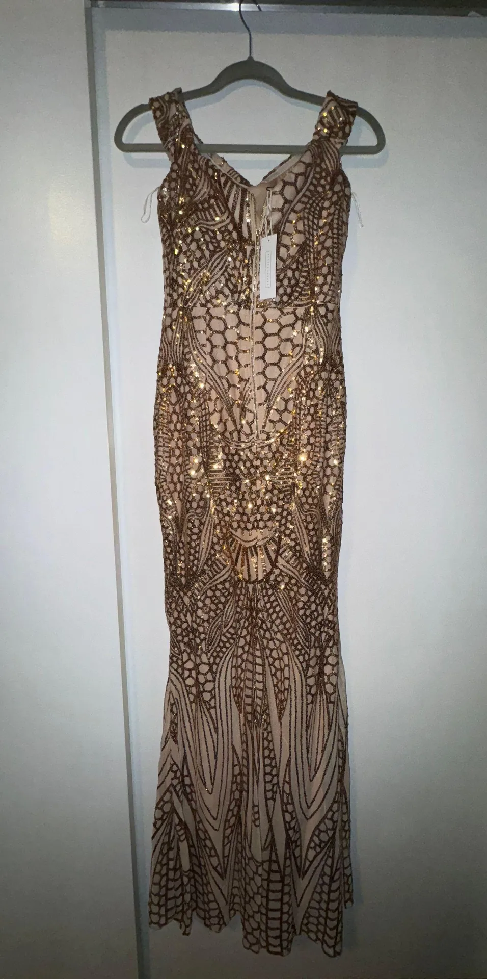 Gold Sequined Gown - Image 2