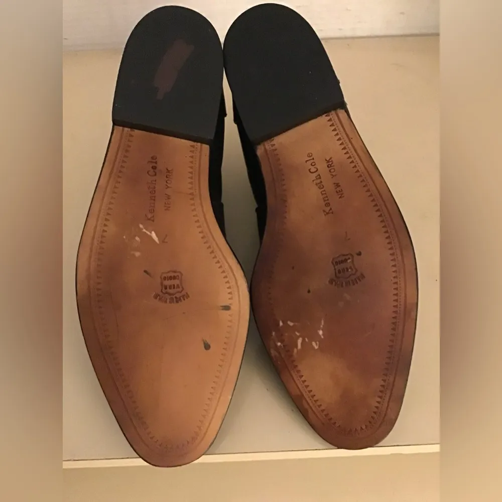 Kenneth Cole New York collection women black leather biker short boots Size 6.5 - Image 5