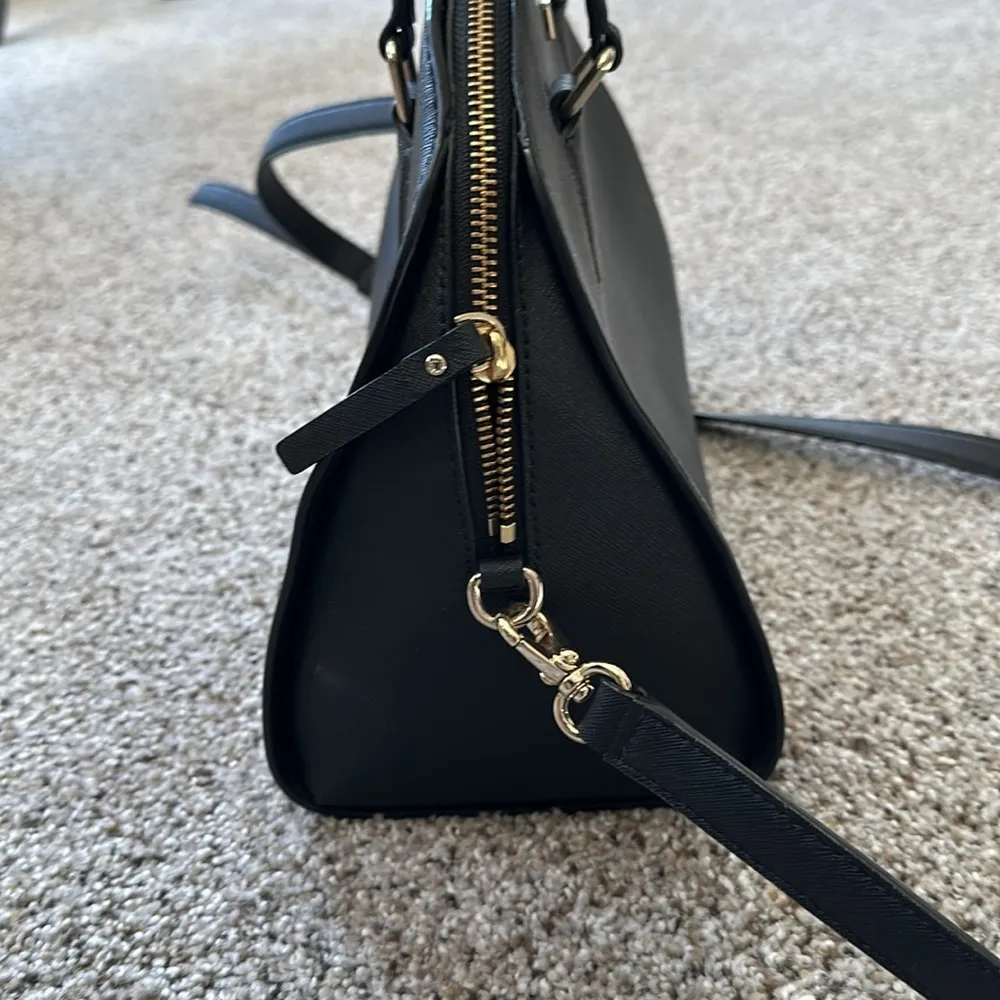kate spade new york Laurel Way Leather Reiley Satchel, Black, Like New - Image 6