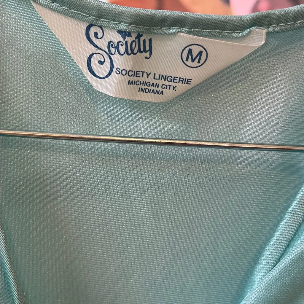 Society Lingerie Light Blue pajama top Size M - Image 3