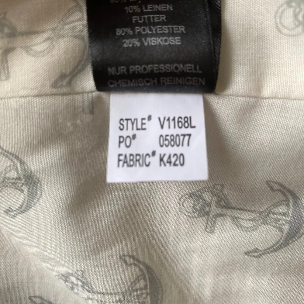 KENAR Nordstrom Womens Large Long Sleeve Striped Linen Career Blazer Jacket Chic - Image 16