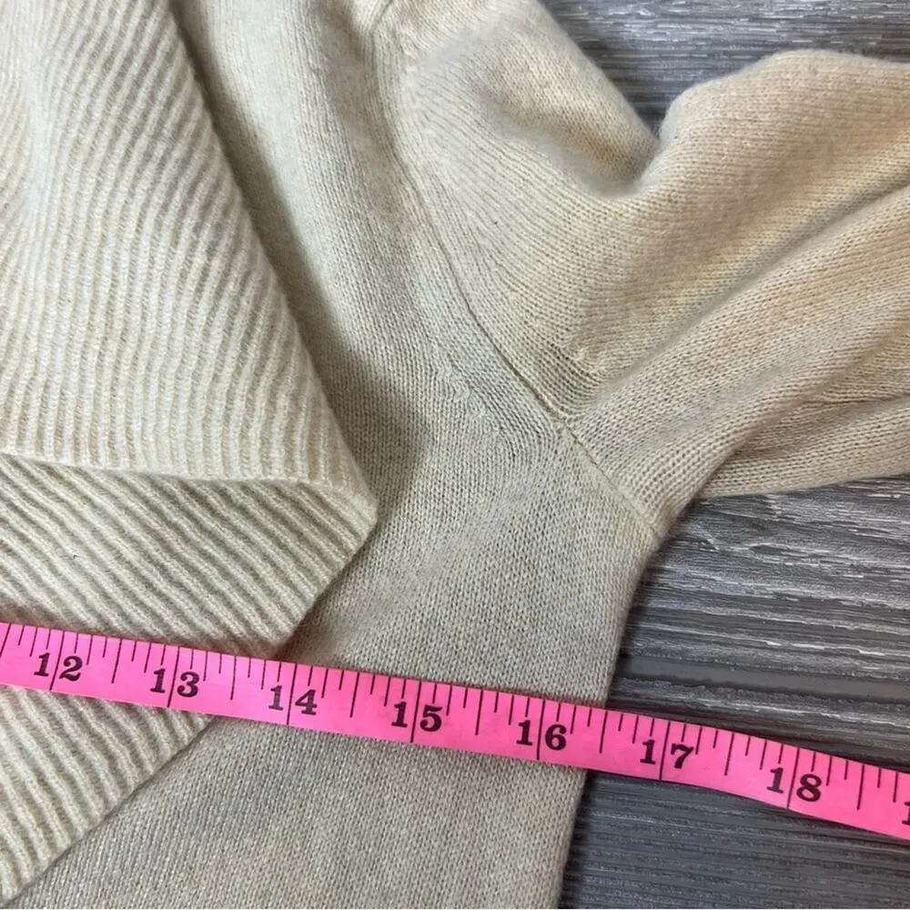 Lilly Pulitzer cashmere ruffle cardigan tan sz XS - Image 4