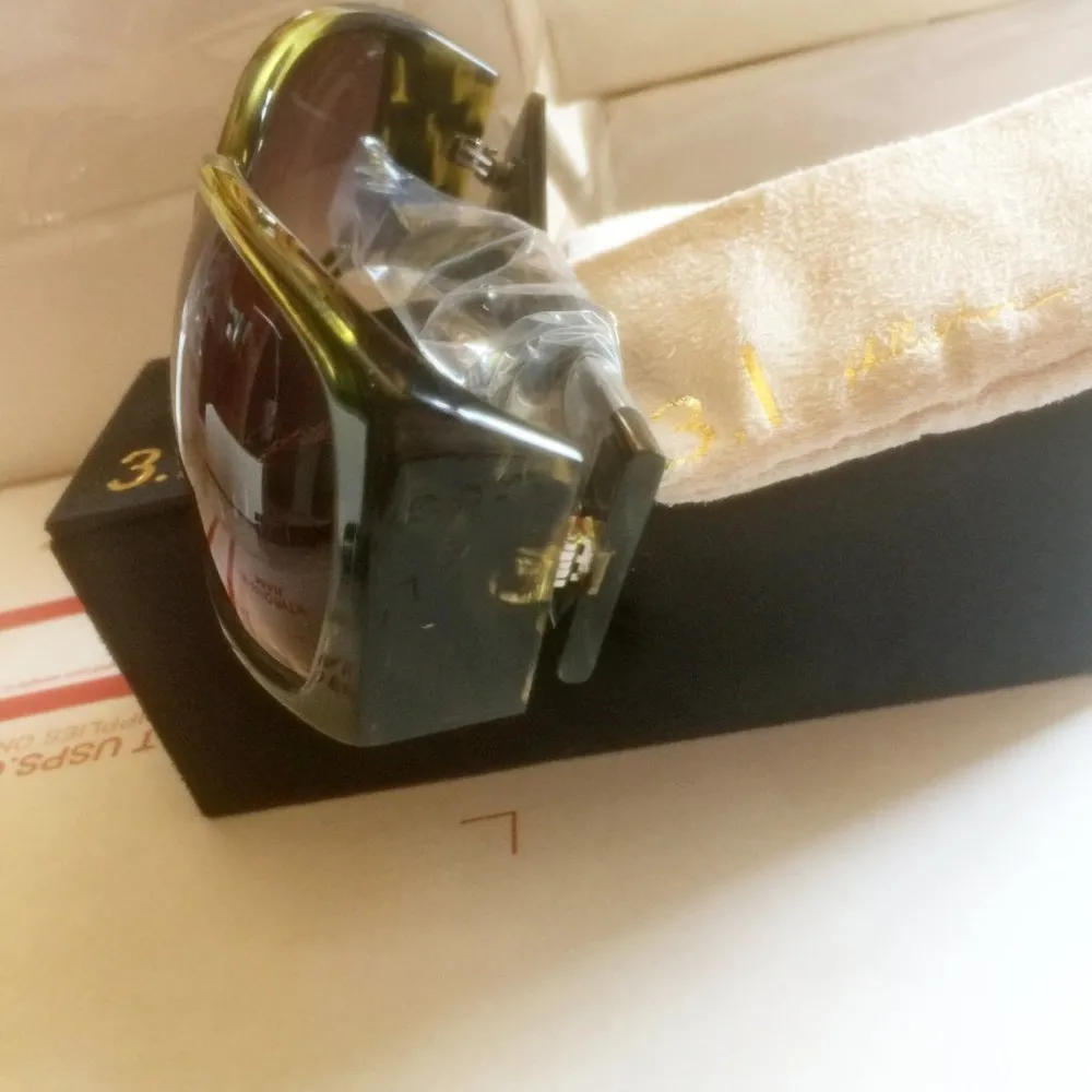 "SKYLER" green marbled acetate wide wayfarer sunglasses - Image 3