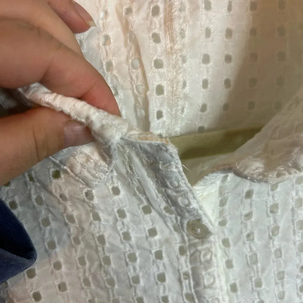 NWT OLD NAVY WHITE SHORT SLEEVE EYELET DRESS - Image 6