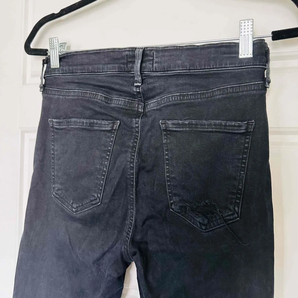 AGOLDE High-Waisted Raw Hem Solid Color Skinny Jeans Size 28 - Image 5