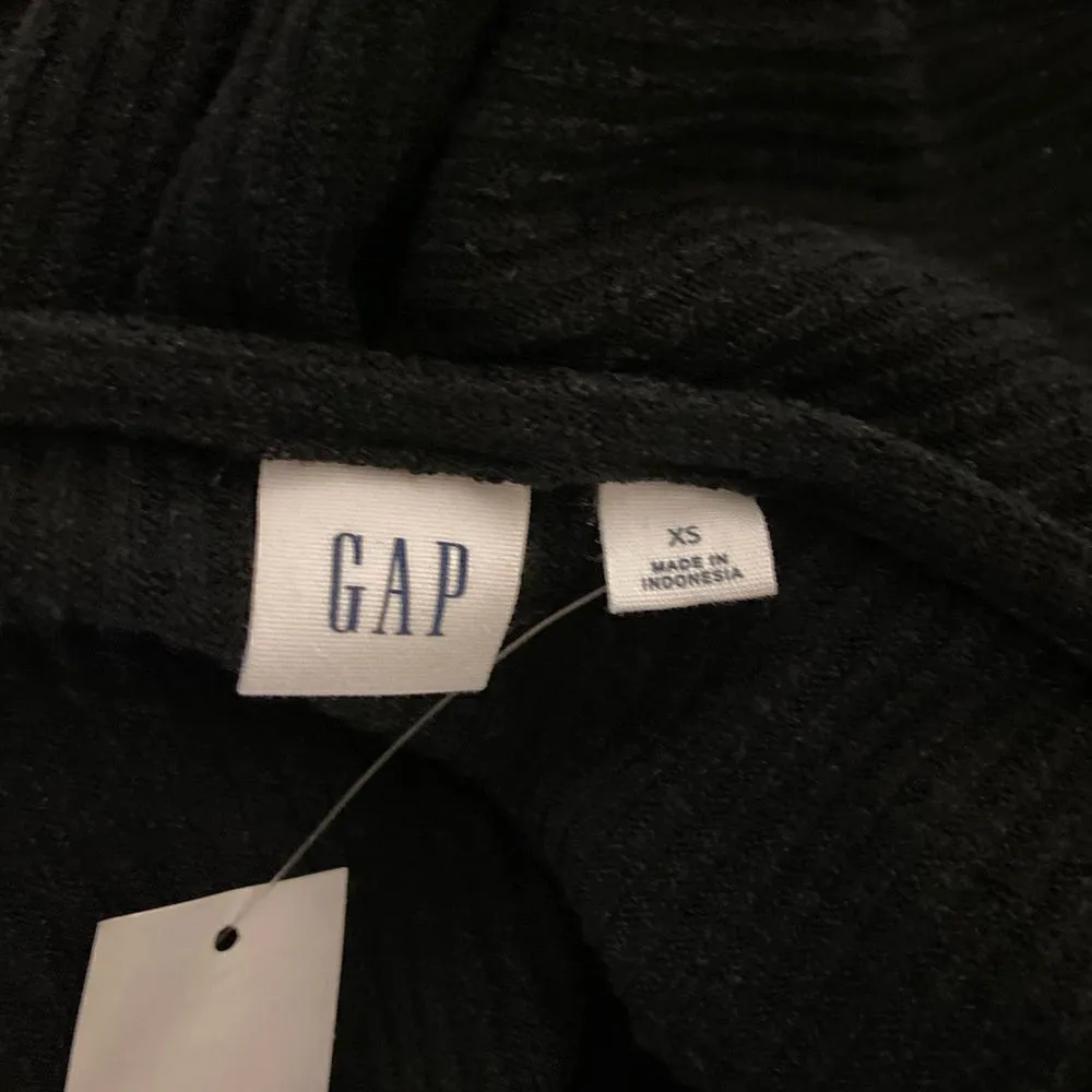 #115 Gap Black Stretch Rib Knit Jumpsuit - Image 3