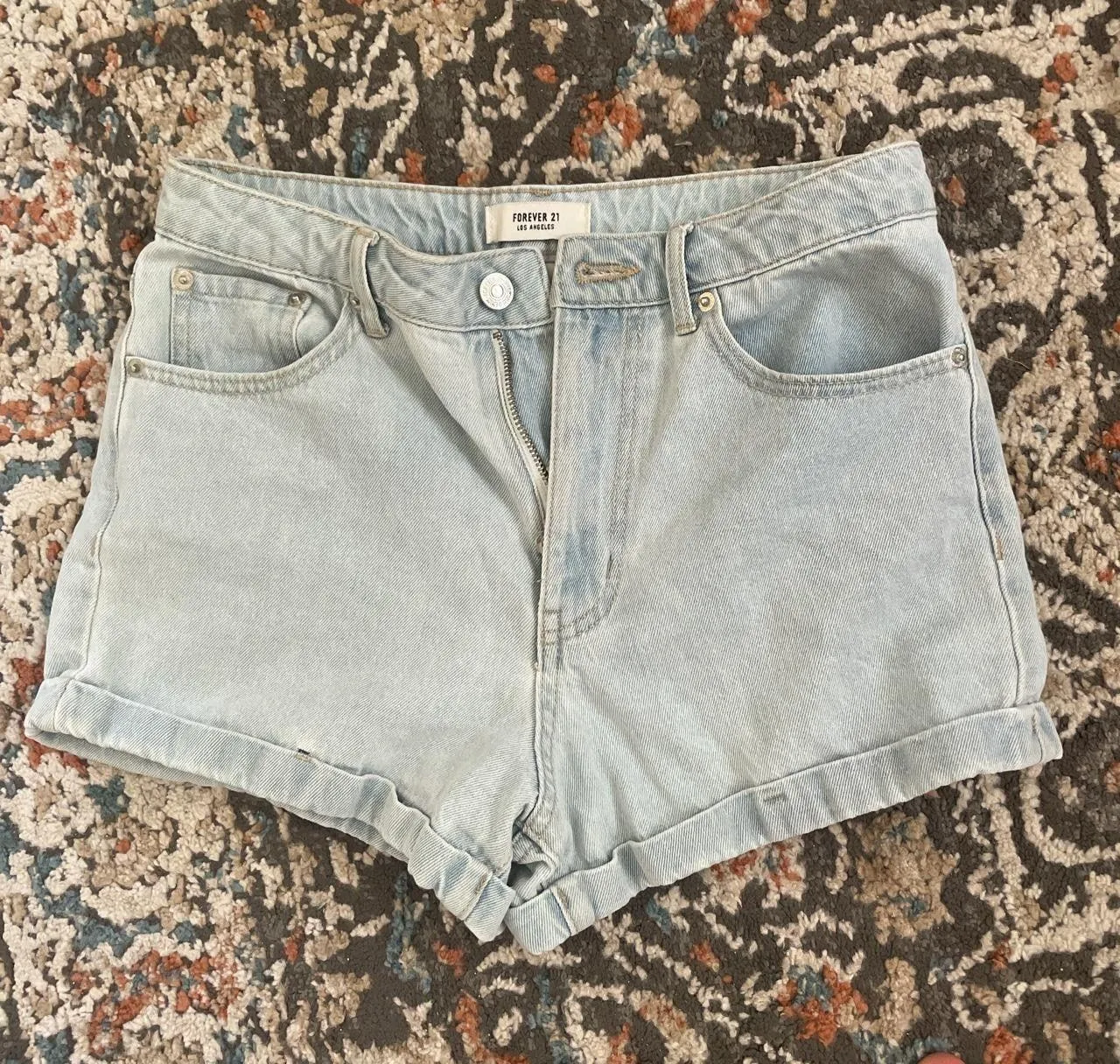 Light Wash Denim Shorts  - Image 2