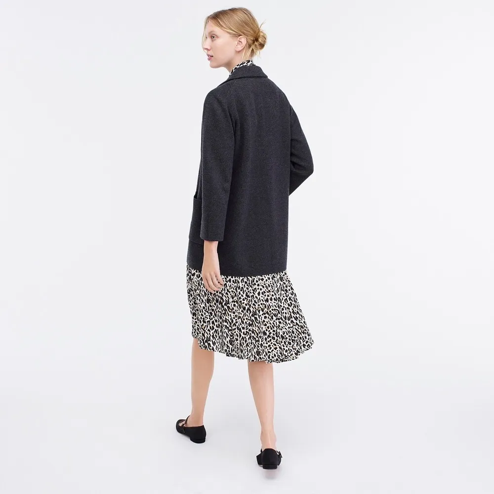 J Crew • Sophie Open-Front Sweater-Blazer jacket cardigan charcoal grey - Image 14