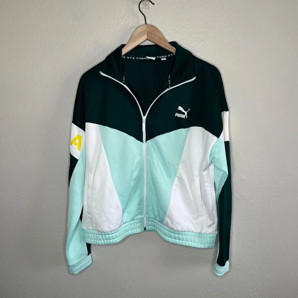 Puma Womens Sporty XTG Color Black Zip Up Track Jacket XL - Image 2