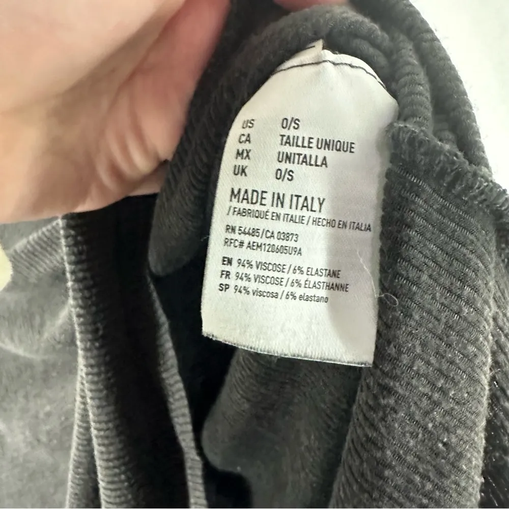 Don’t Ask Why Pullover Hooded Long Sleeve Ribbed V Neck Sweater OS Grey - Image 6