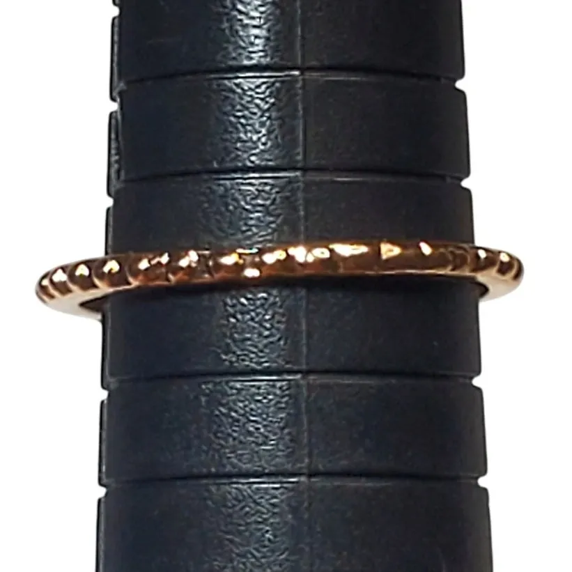 Copper Tone Dainty Stackable Ring Minimalist Basic Sz 8.5 Unsigned Orange - Image 6