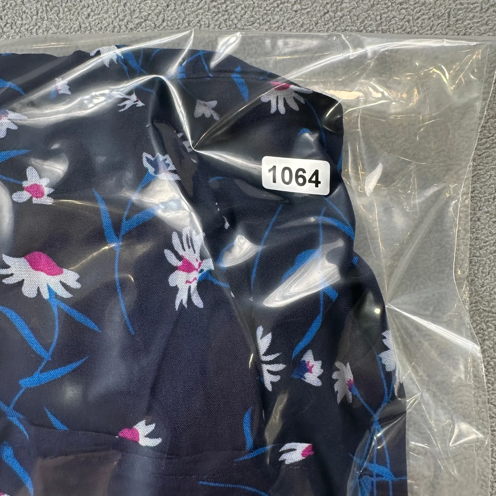 8 Birdies Floral Ruffle Maxi Skirt Womens S Navy Blue Cottagecore Layered Zipper - Image 9