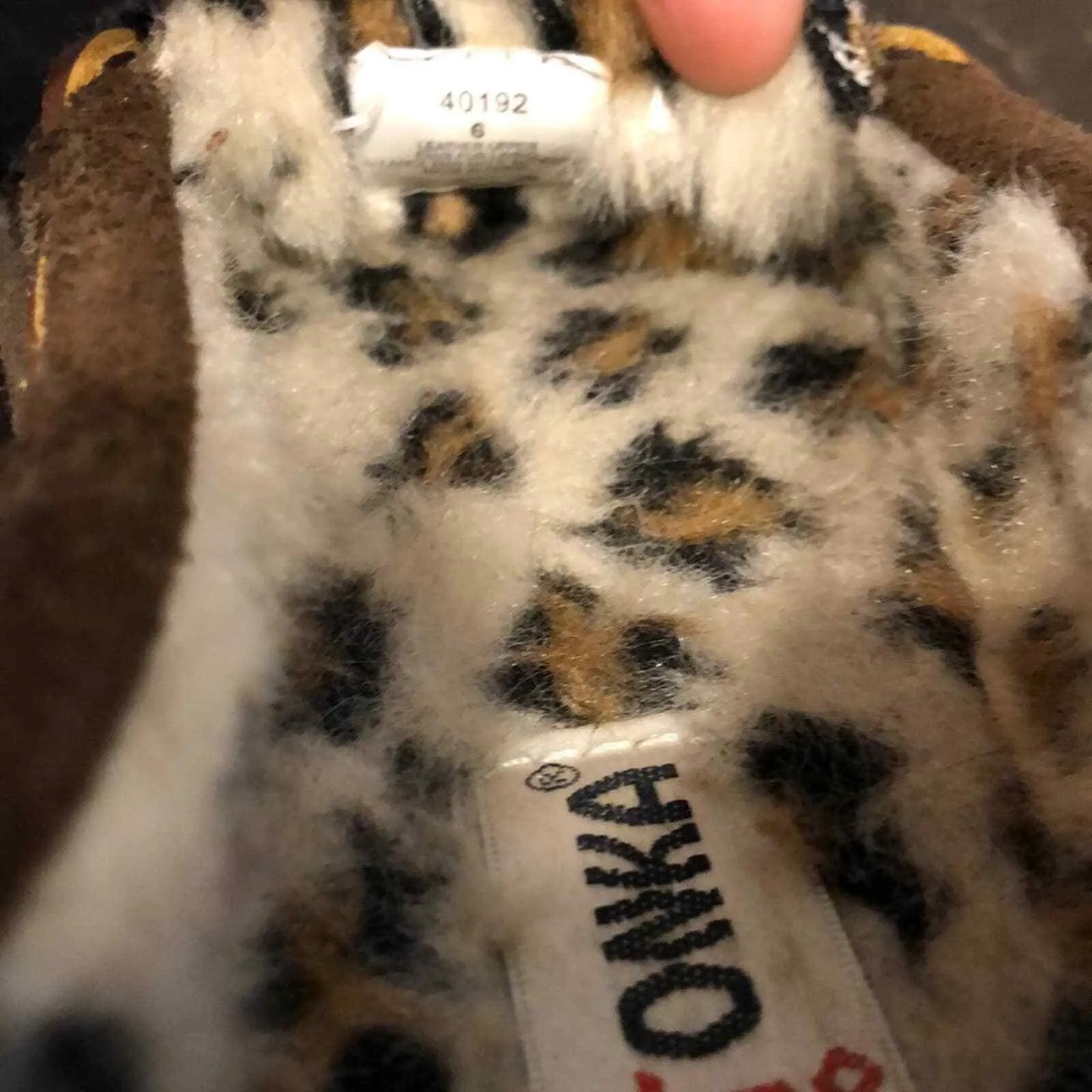 Minnetonka suede leather faux fur Lined Moccasin slippers Women's Size 6 - Image 7