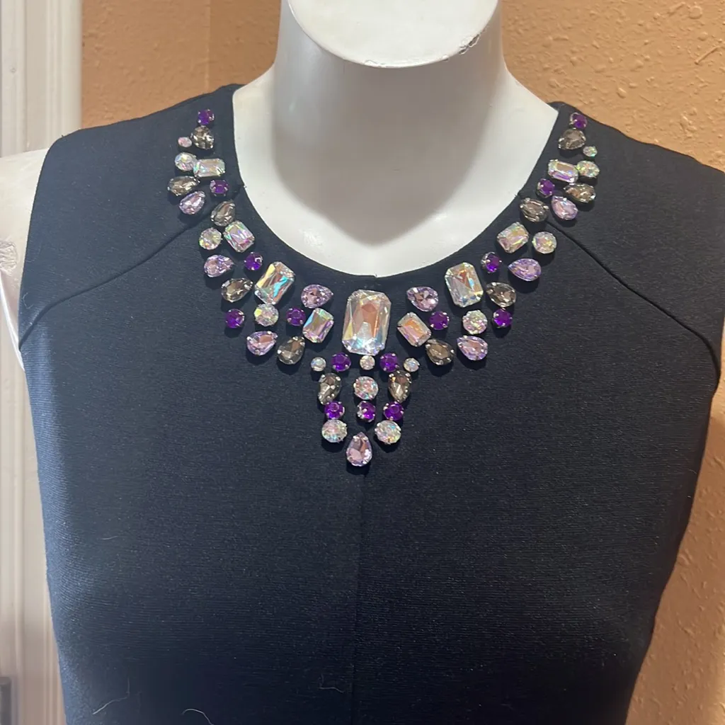 Boston Proper black jeweled dress - Image 4