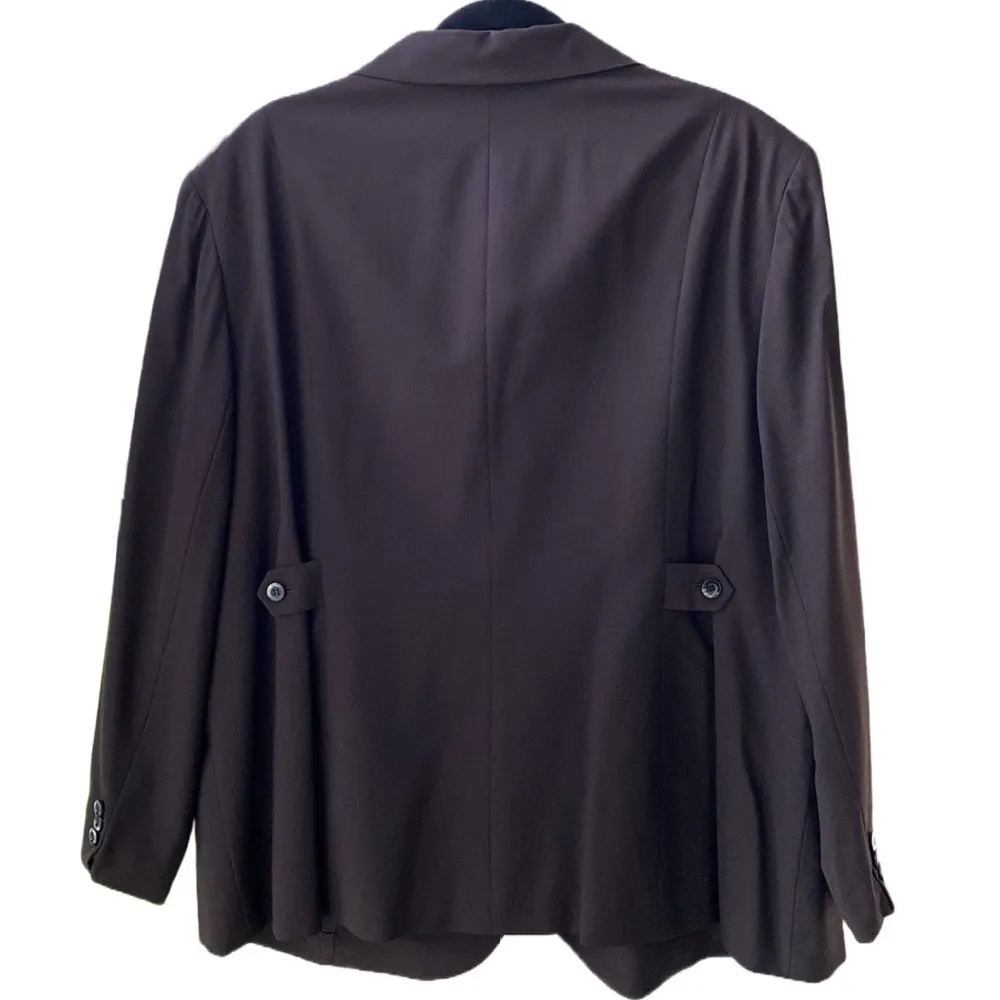 🤎 Jones New York Lightweight Stretch Wool-Blend 2-Button Lined Blazer Brown 22W - Image 6