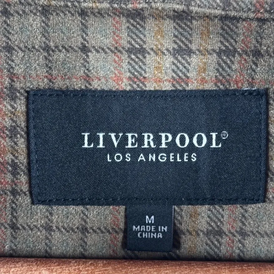 Liverpool Los Angeles M Full Zip Front Collared Jacket Plaid‎ Sage Grey NWT Brown Size M - Image 8