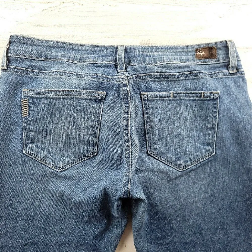 Paige Denim Women’s Jeans Donovan Medium Wash Distressed Size 28 (31x26) EUC - Image 8