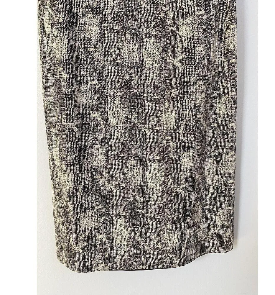 M M Lafleur Rachel Crackle Dress Black Beige Career 4 NYC EUC Sheath Shift Work - Image 3