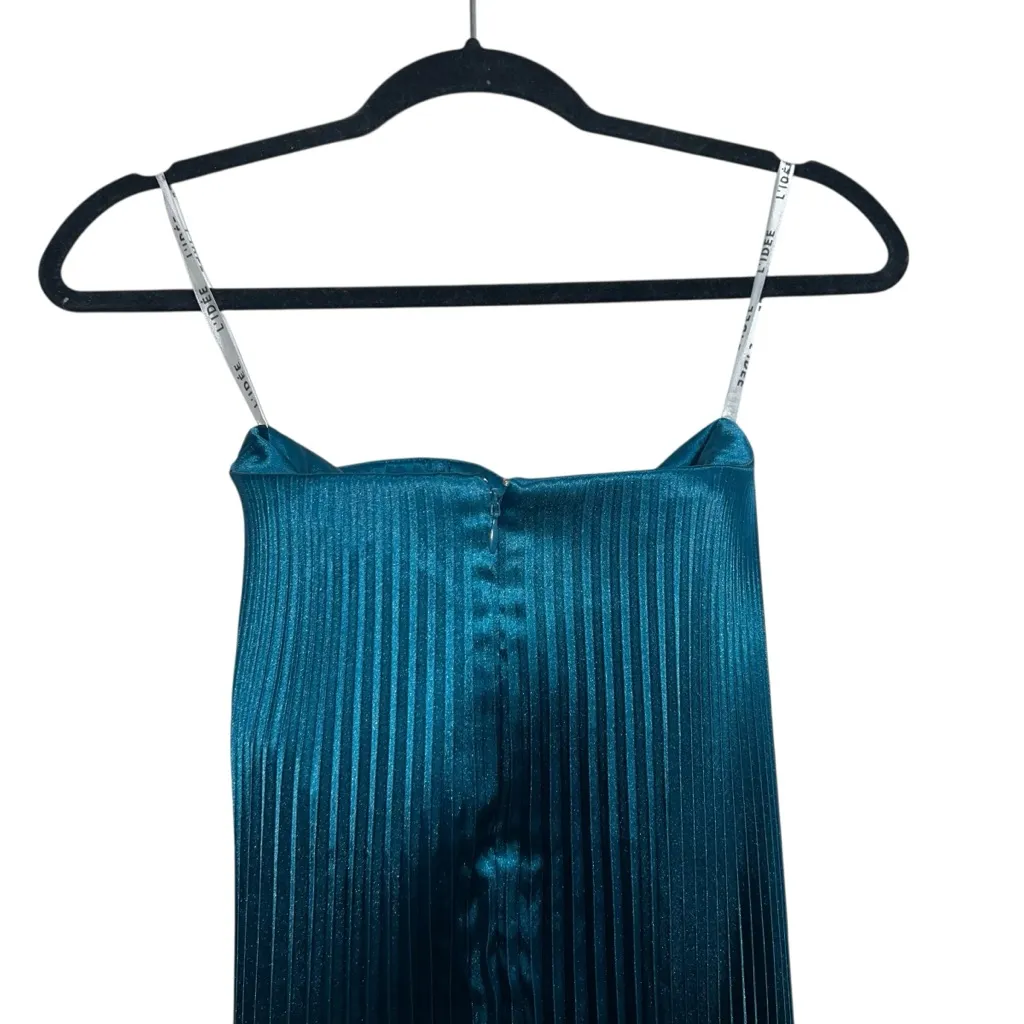 NEW NWT L’IDEE Black Tie Strapless Pleated Gown In Jewel Teal - Image 10