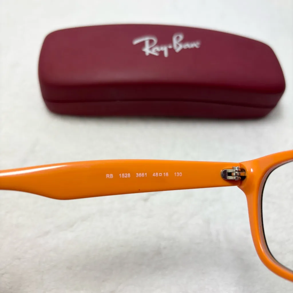 Ray-Ban RB‎ 1528 3661 48 16 130 Tortoise Frame Glasses with Burgundy Case - Image 7