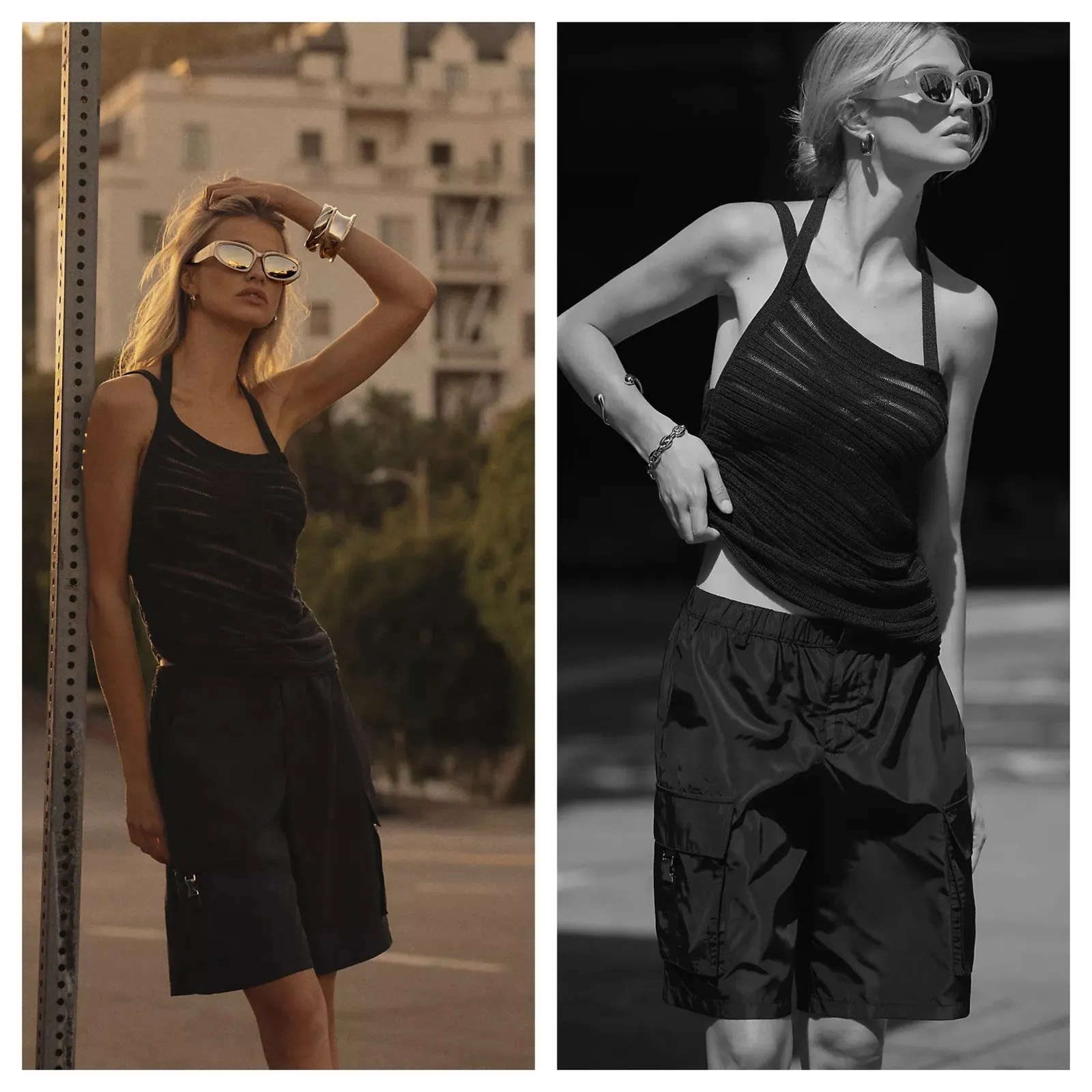 [Anthropologie] Black Elastic Waist Relaxed Fit Slouchy Cargo Shorts NWT Size XL - Image 2