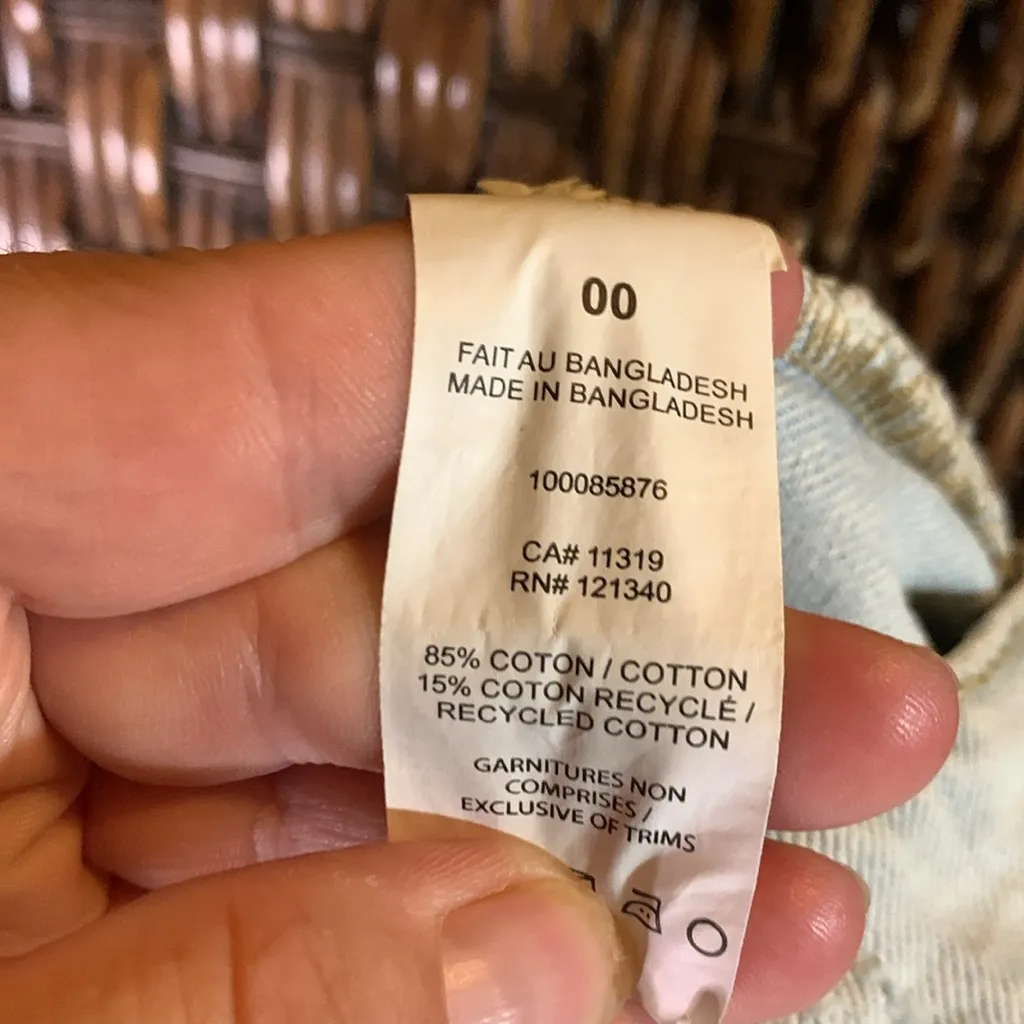 Garage Distressed Jean Shorts Size 00 - Image 6