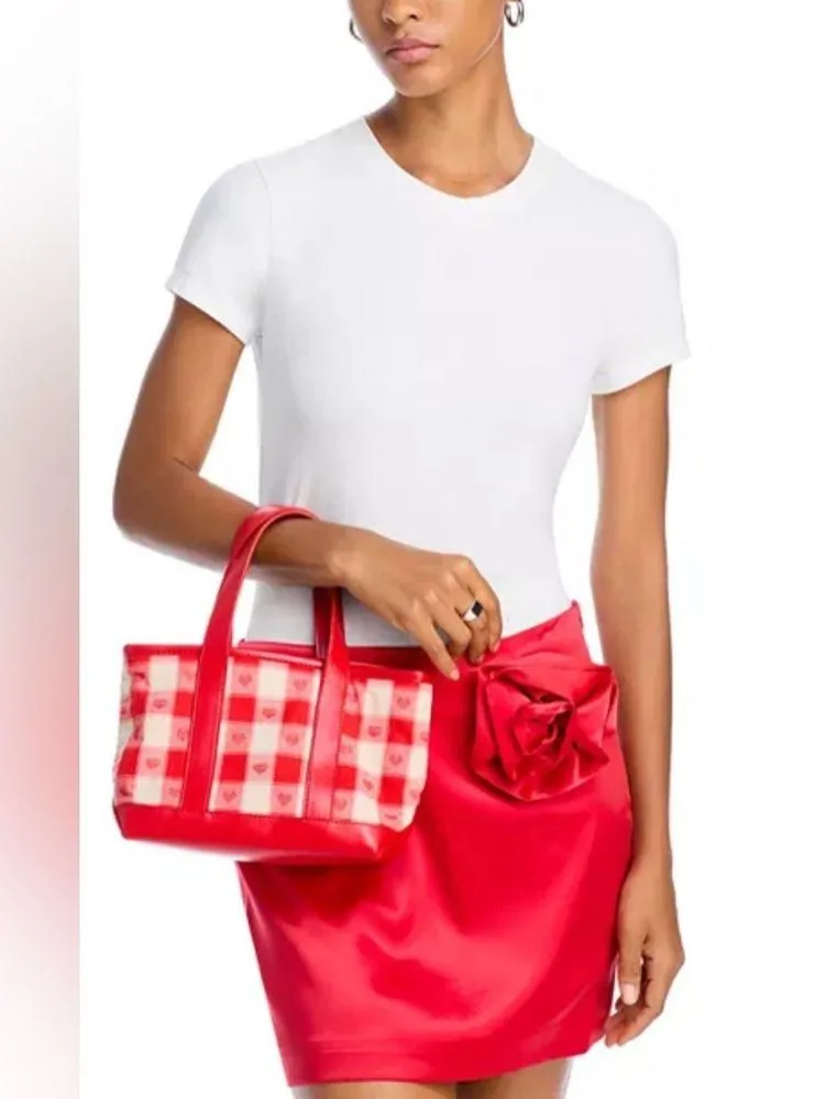 NWT Stoney Clover Lane Amore Mini Tote Bloomingdale's Exclusive Italian Plaid - Image 2