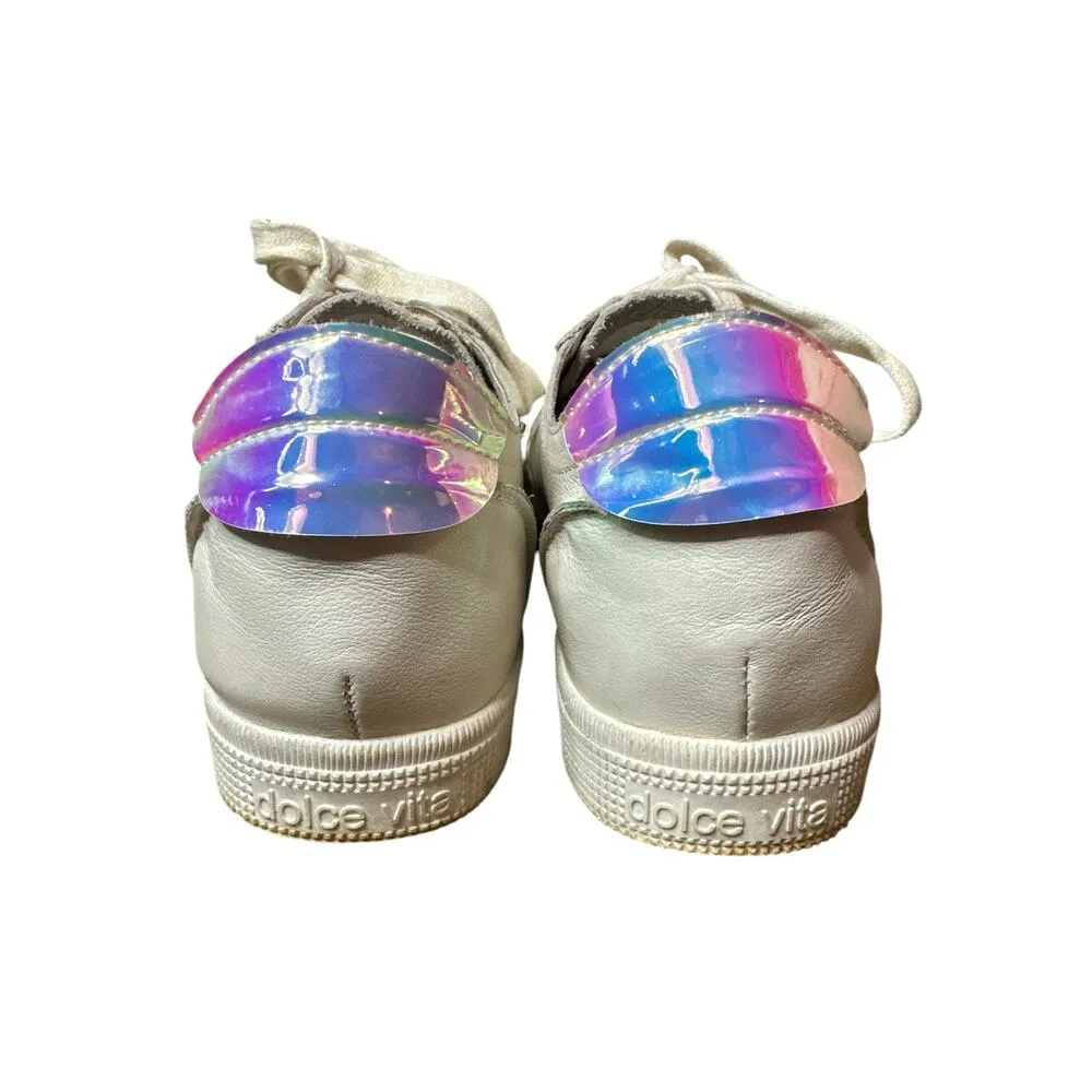 Women’s Dolce Vita 'Zaga' White Lace Up Printed Calf Fashion Sneakers Size 9.5 - Image 3