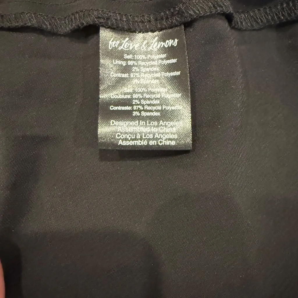 For Love and Lemons Alexandra Long Sleeve Mini Dress Black Hearts Size Small NWT - Image 14