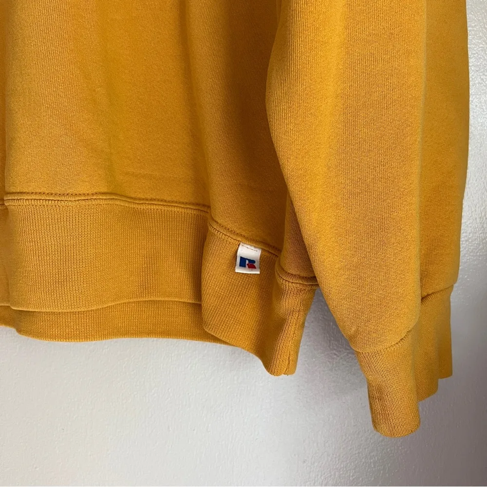 Vintage Crewneck Sweatshirt Mustard Yellow XLT - Image 4