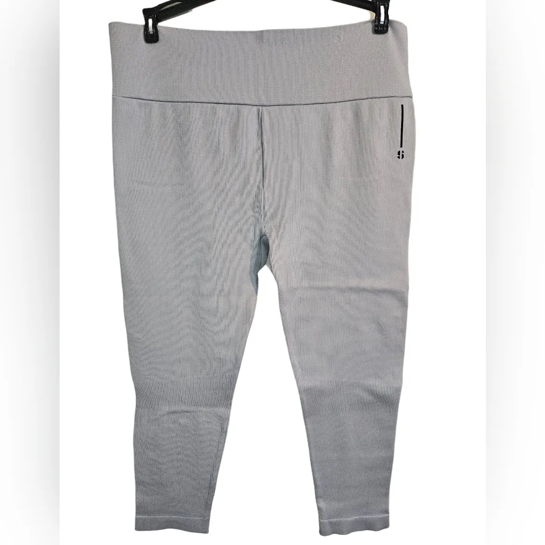 Sports Illustrated Womens Seamless Gray Moisture Wicking 7/8 Ankle Leggings 2X - Image 5