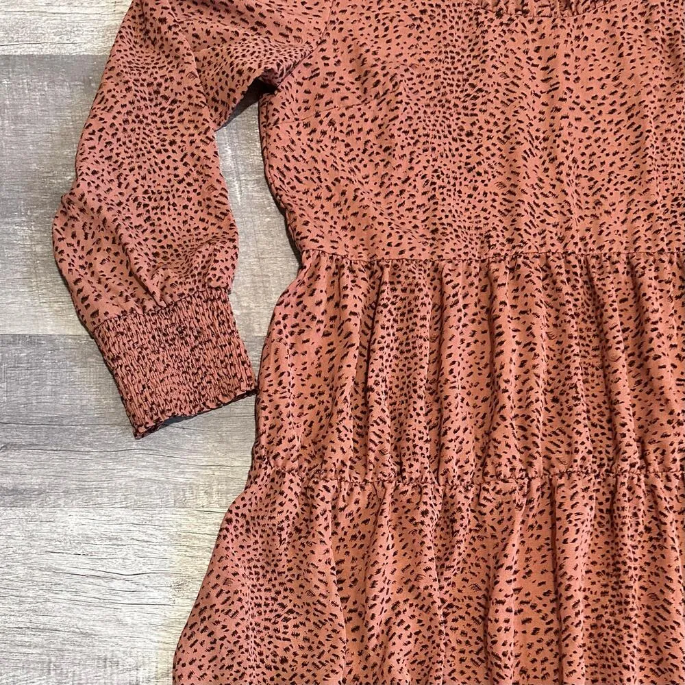 Mikarose Sierra Modest Ditsy Print Maxi Dress NEW Womens L Handkerchief Hem Boho - Image 2