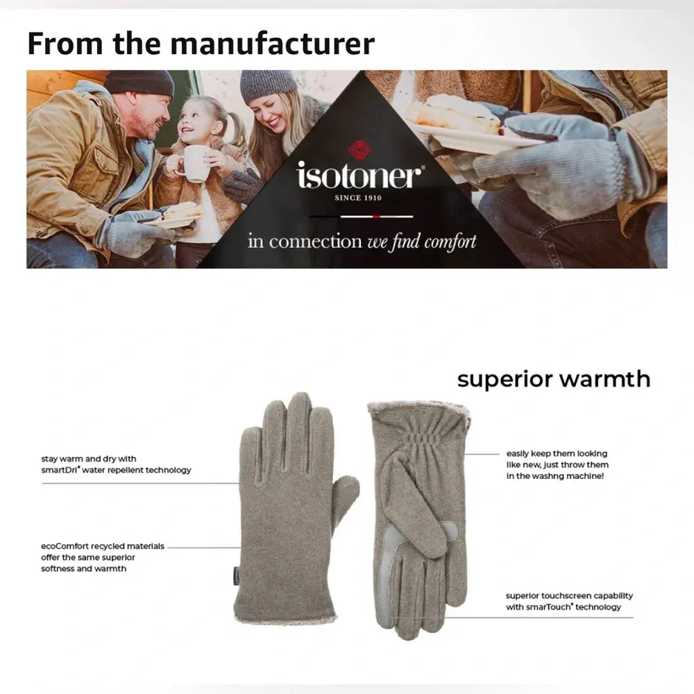 Isotoner women’s gloves in black - Image 5